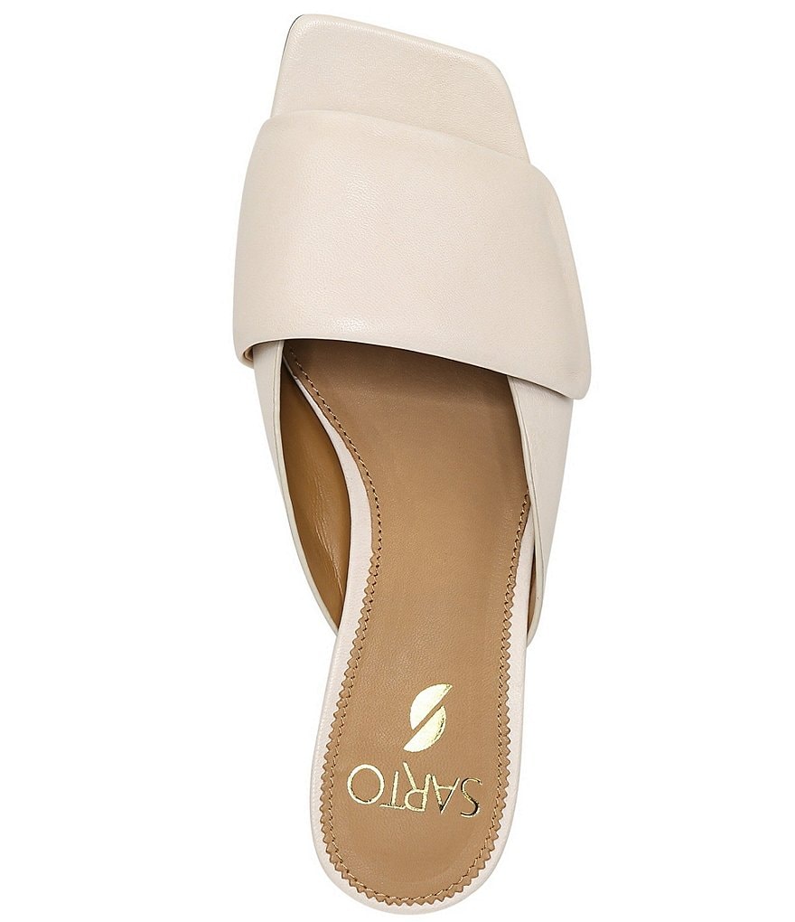 Sarto by Franco Sarto Violet Leather Square Toe Mules