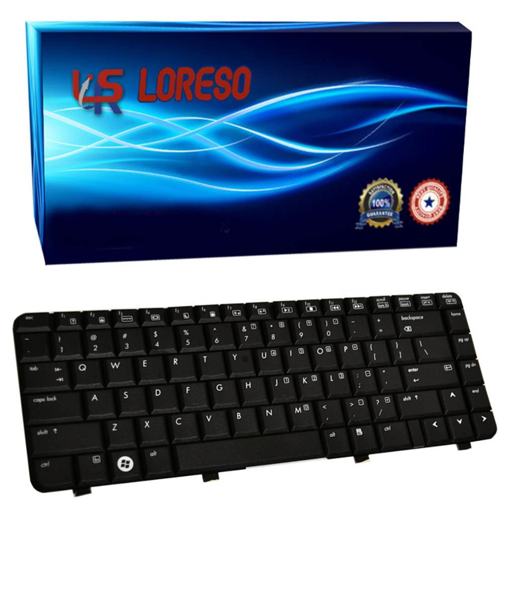 Loreso Compatible Laptop Keyboard Replacement for HP Pavilion DV4 DV4-1000 DV4-2000 DV4T DV4T-1000 495646-001 508119-001 538108-001 LKB-HC09B - (Black)