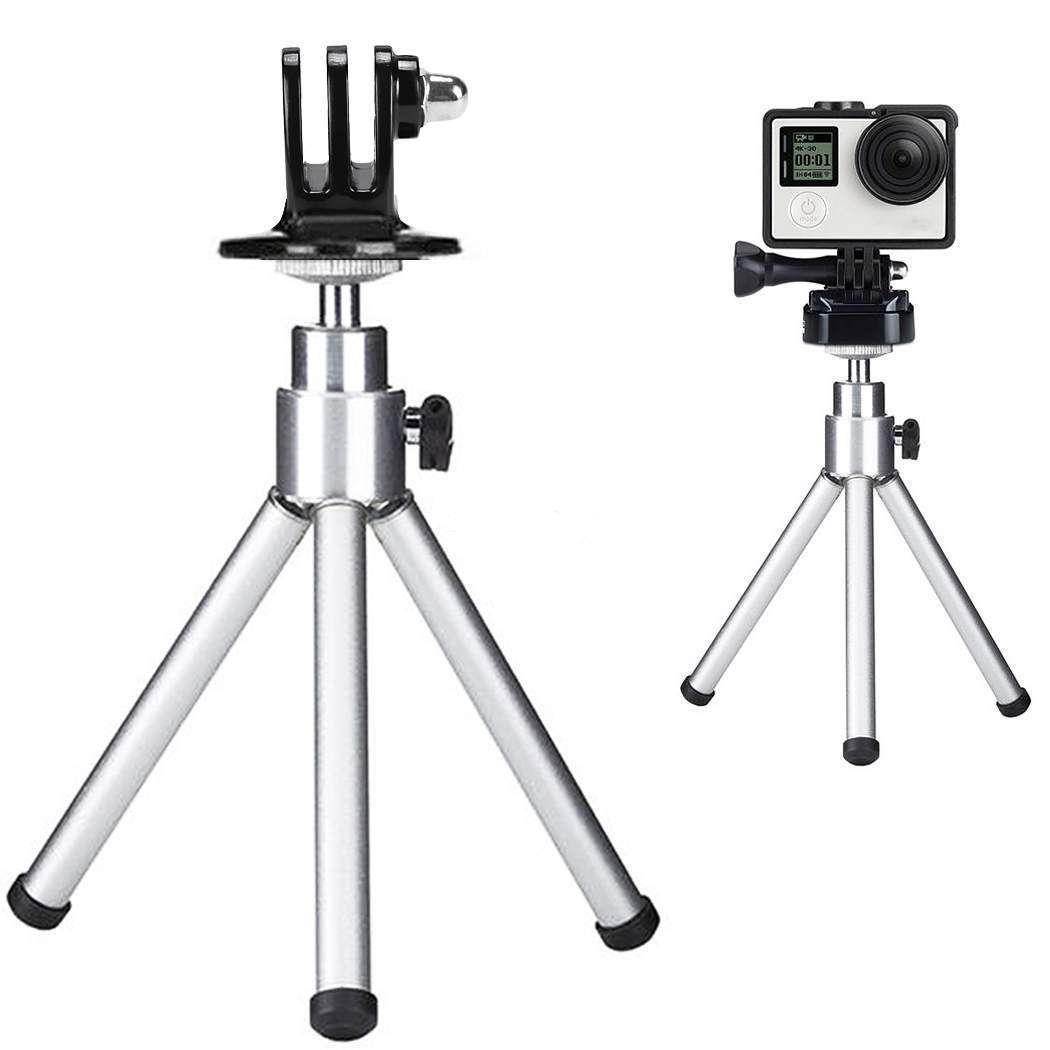 1pc Universal Camera Mini Travel Tripod Portable Flexible Leg Tripod Stand Silver for GoPro Hero Camera Accessories