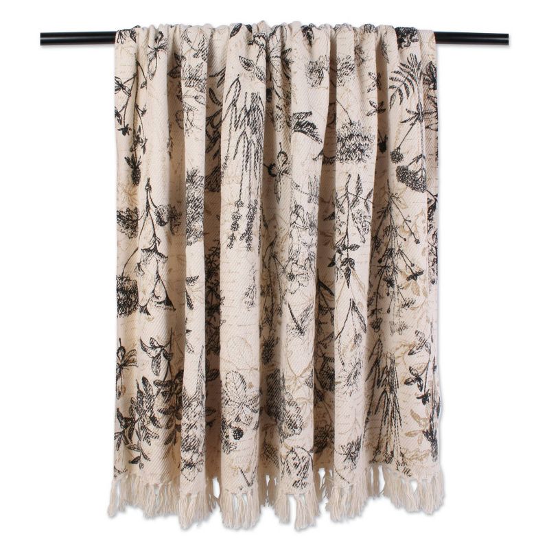 Botanical Printed Throw - Design Imports