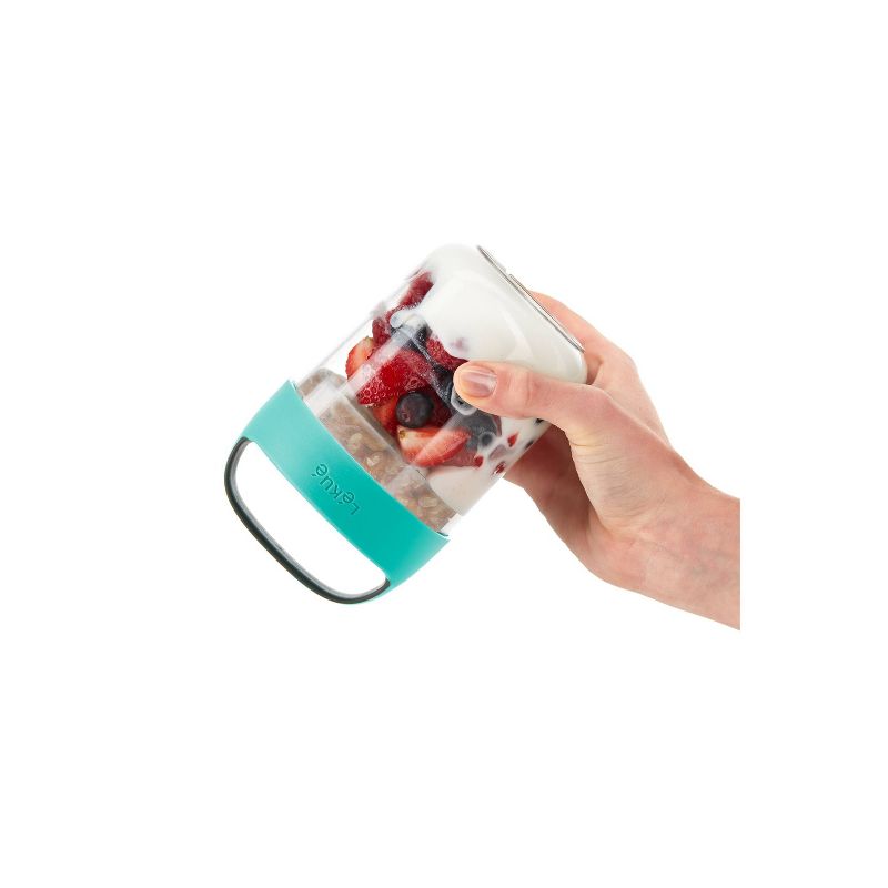 Lekue 14 oz To Go Jar - Turquoise