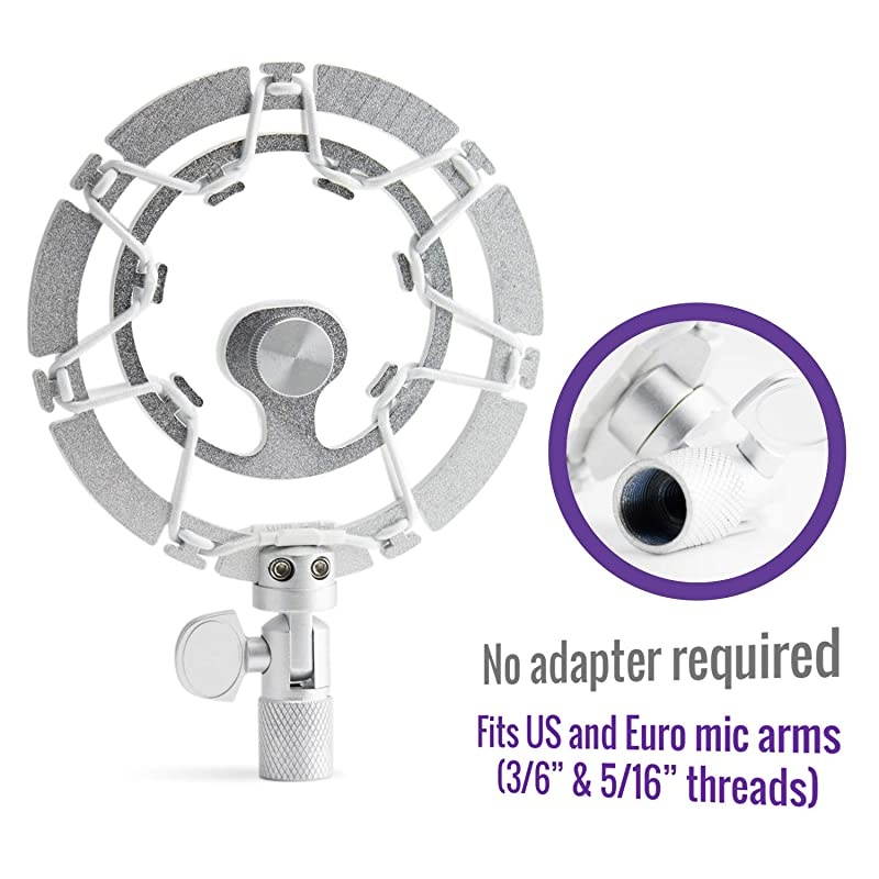 PRO Blue Yeti Shock Mount &ndash; Latest Advanced Vibration Blocking, Noise Repelling Shockmount System for Blue Yeti Original Snowball & USB Pro &ndash; Ultra-Portable Lightweight Microphone Shock Mount