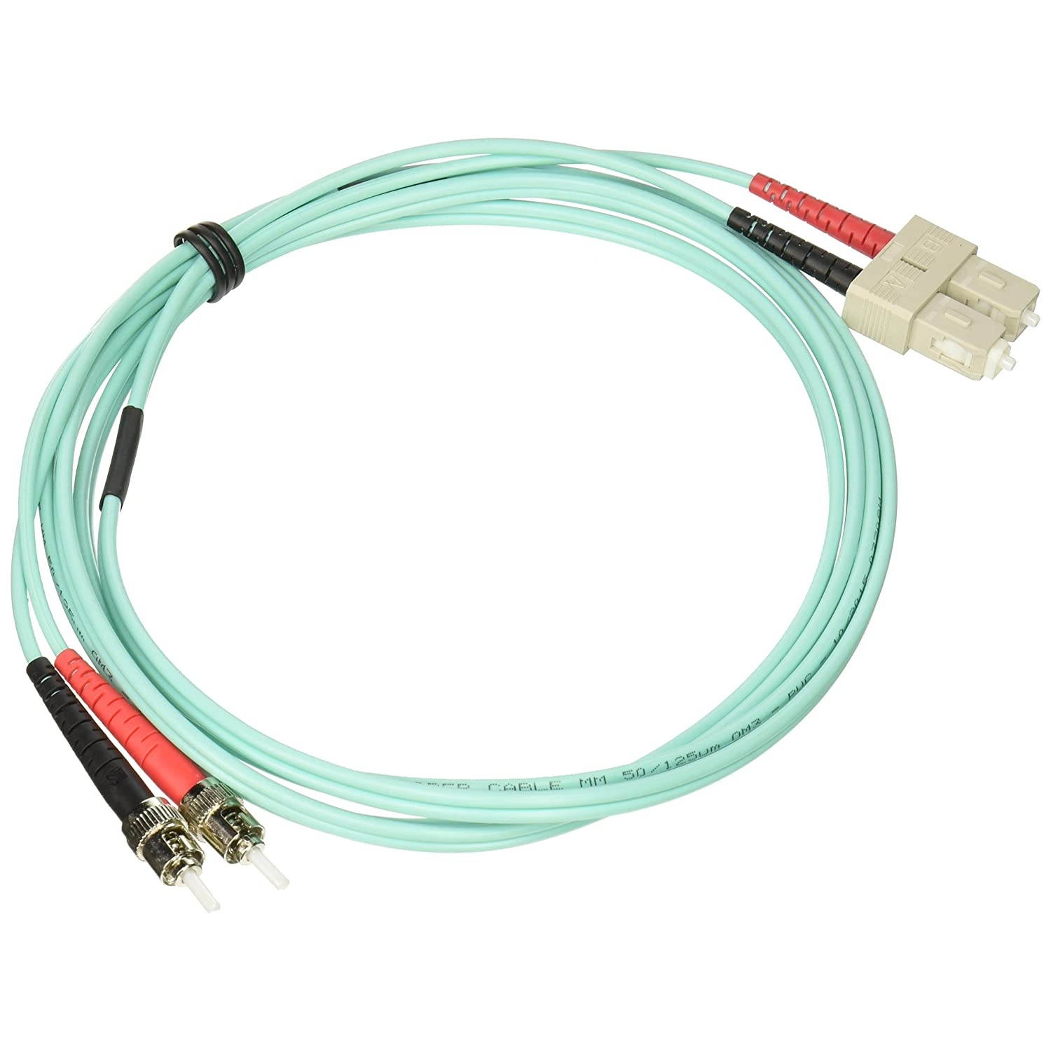 Cables To Go 36112 10Gb ST/SC Duplex 50/125 Multimode Fiber Patch Cable (2 Meters, Aqua)