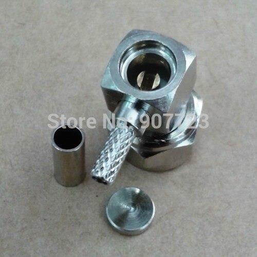 10pcs F TV Male Right Angle Crimp RG174 LMR100 RG316 RF Connector