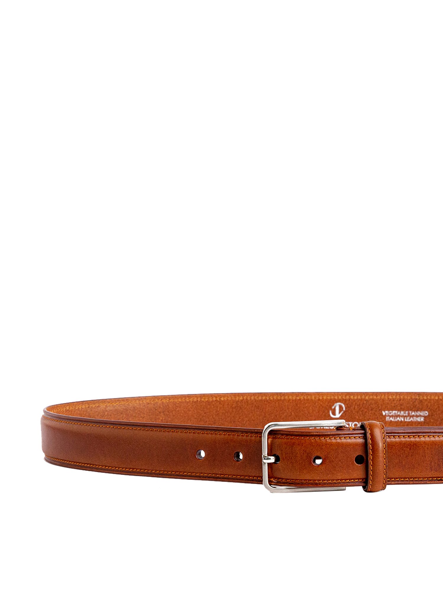 James Aston Brown Leather Waist Belt for Men