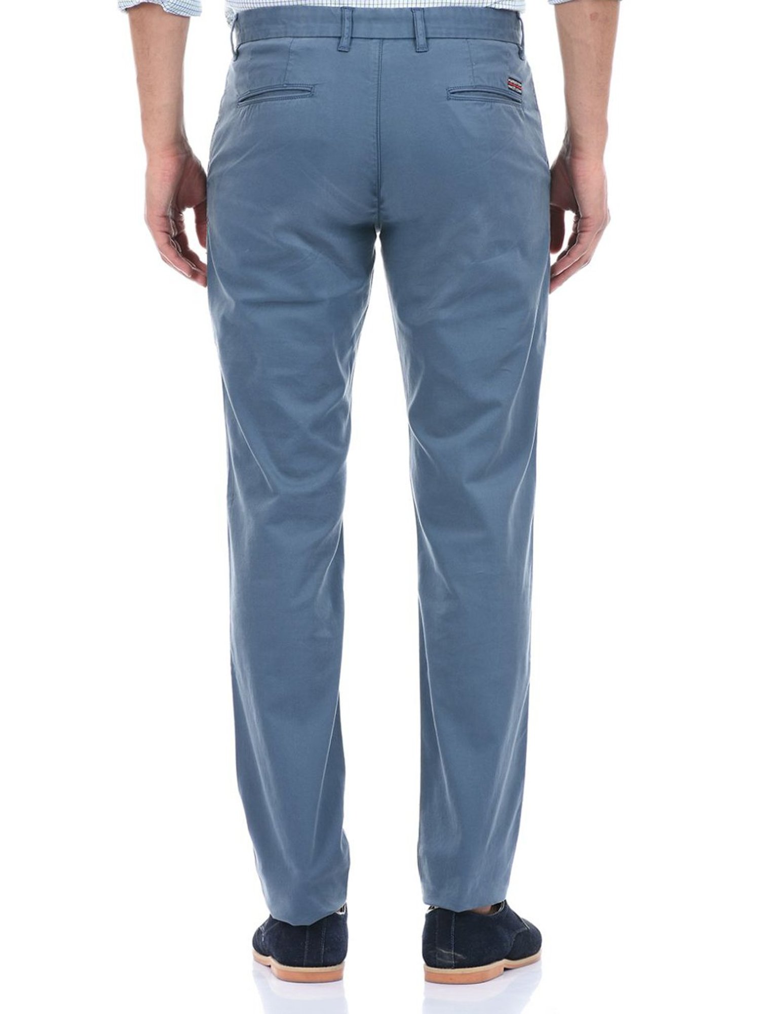 London Fog Blue Regular Fit Chinos