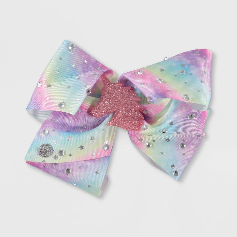 Girls' JoJo Siwa Pastel Bow Hair Clip with Unicorn Charm
