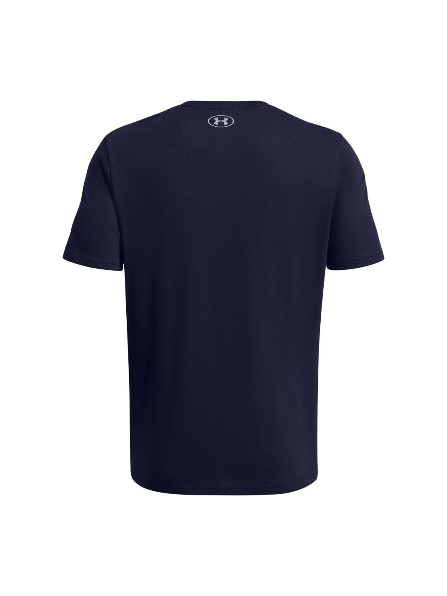 Under Armour Blue Cotton Slim Fit Logo Printed T-Shirt
