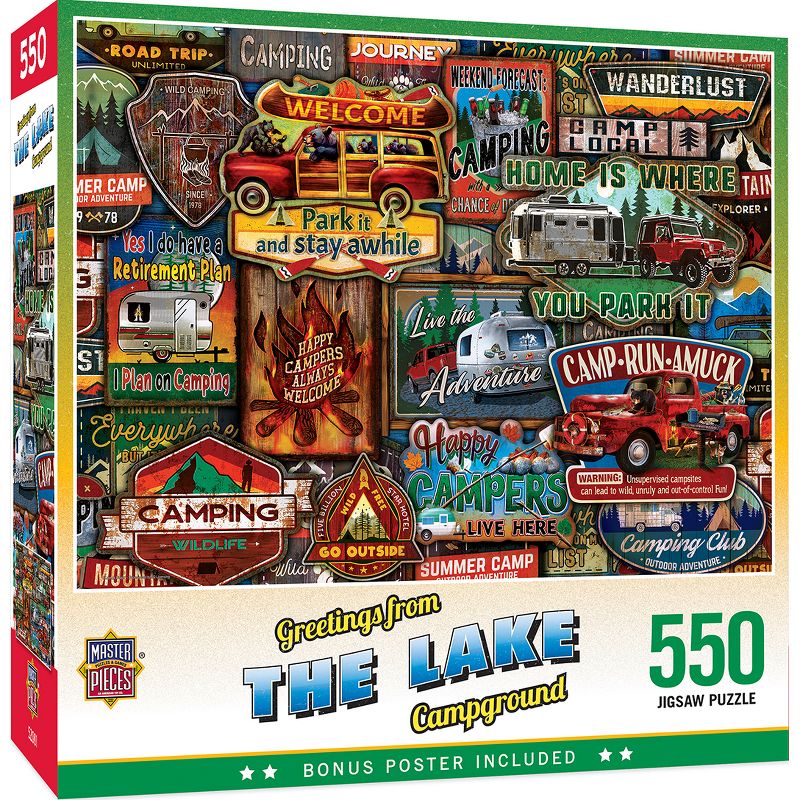 MasterPieces Greetings From Puzzles Collection - The Lake 550 Piece Jigsaw Puzzle