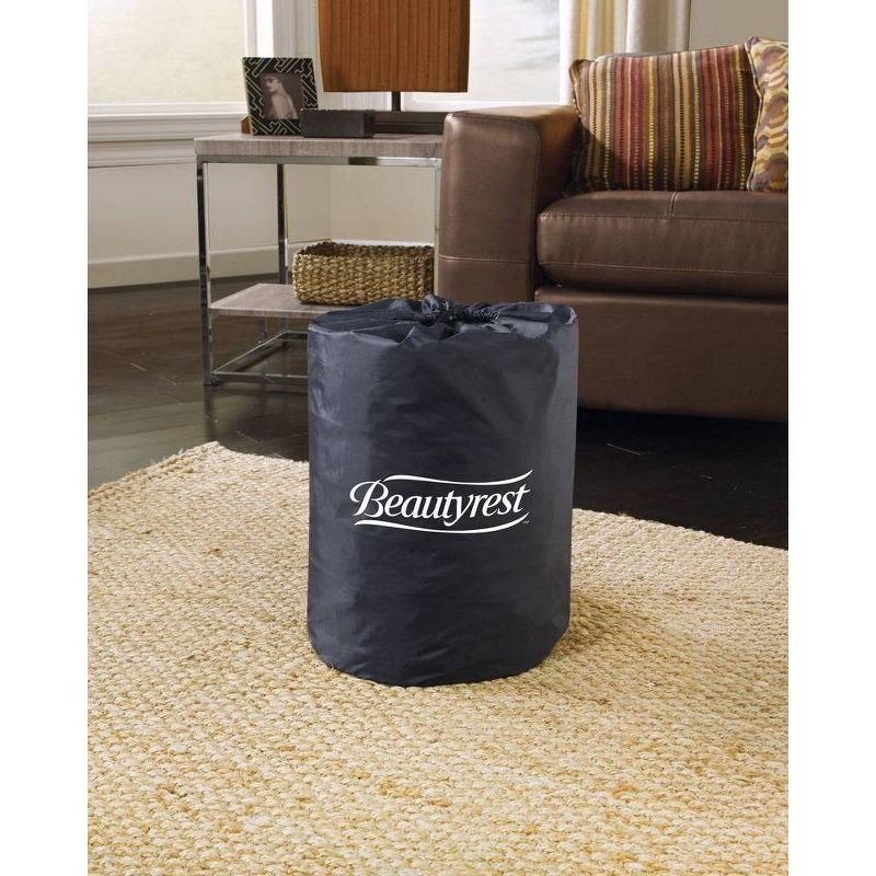 Living iQ Inflatable Portable Small Travel Size Kids Toddler Sleeping Blow Up Air Bed Mattress with Electric Pump and Headboard, Marvel Avengers