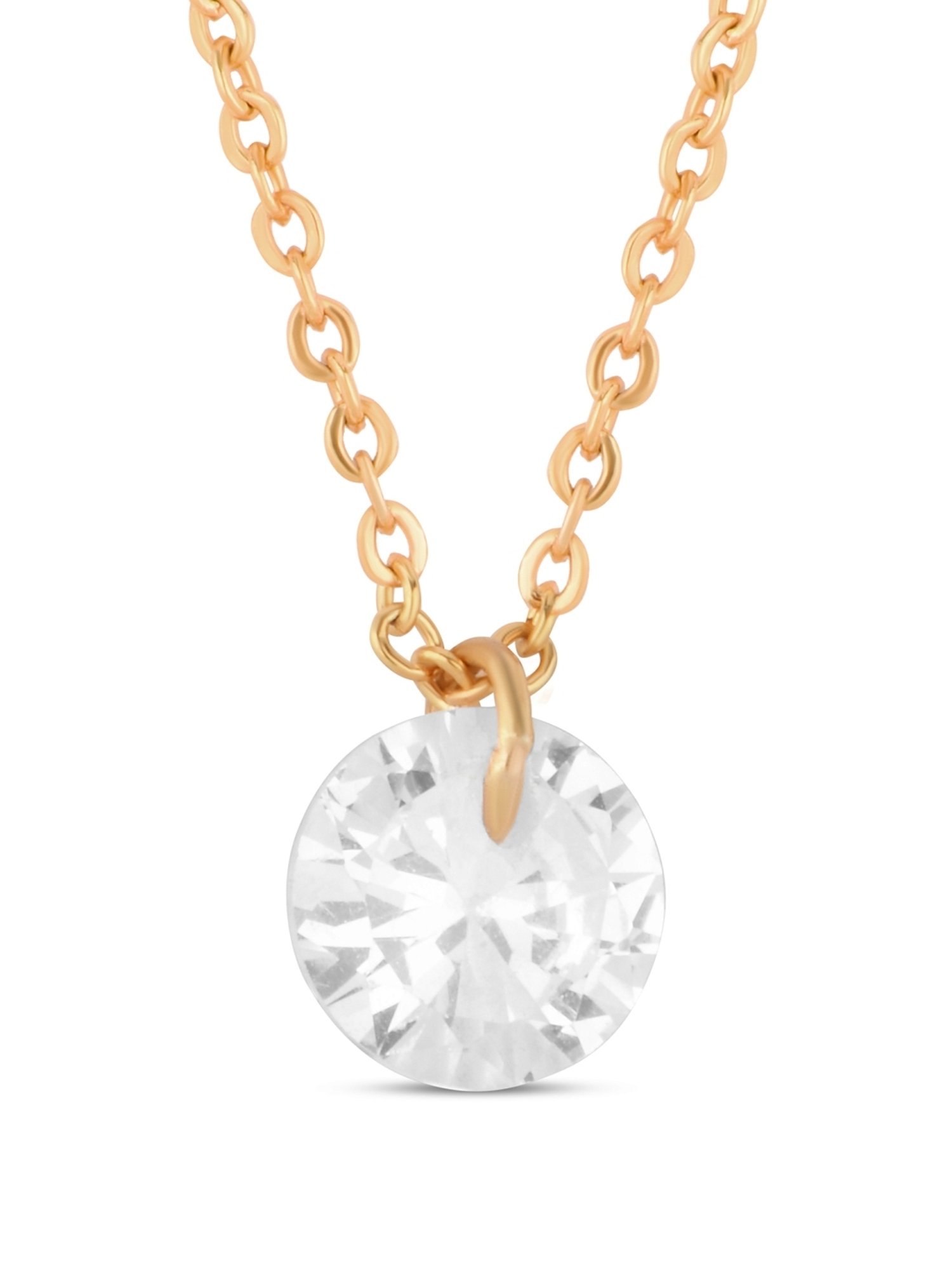 Accessorize London Women's Z Real Gold Plated Cubic Zirconia Pendant Necklace
