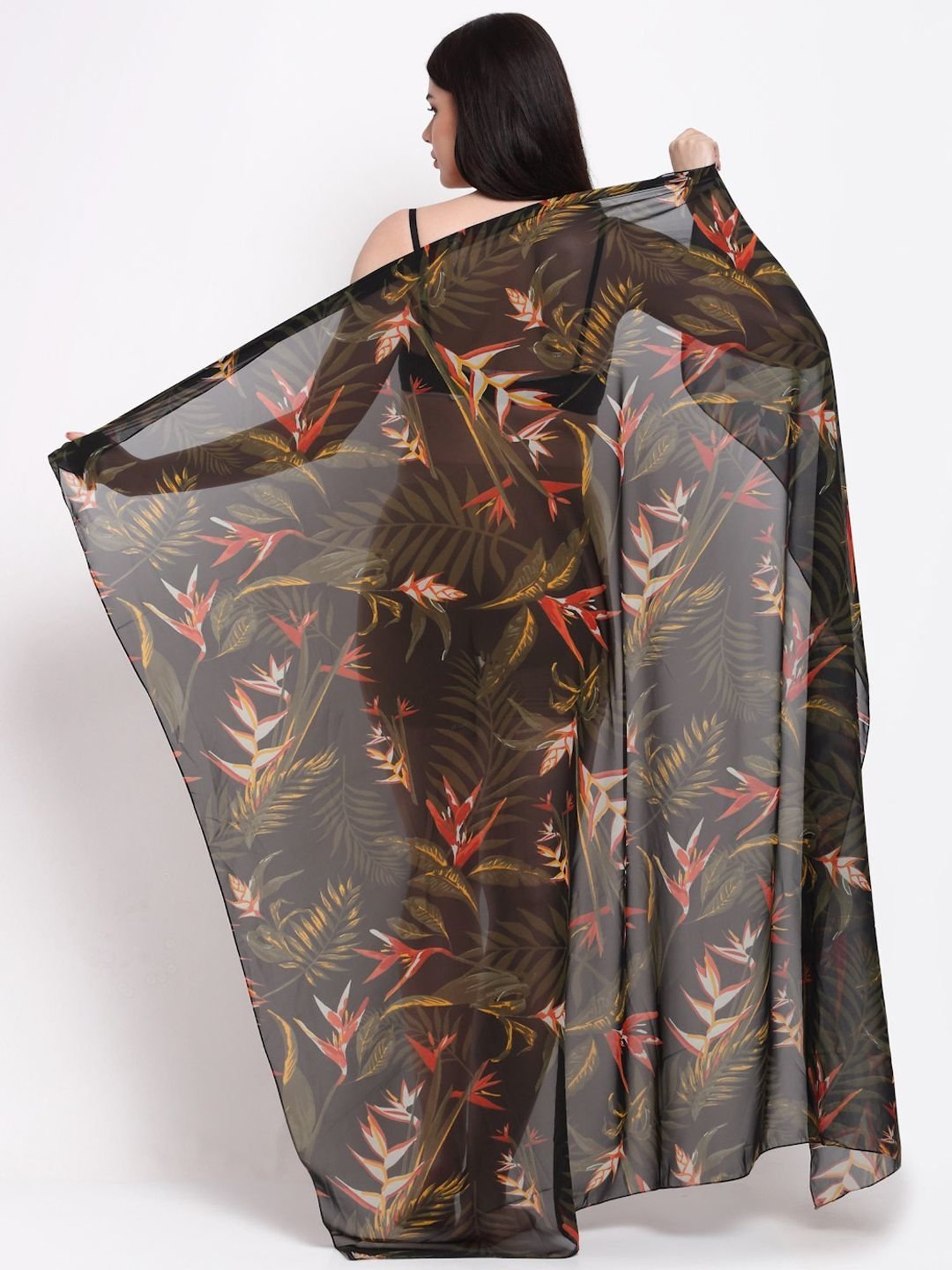 Erotissch Black Printed Sarong