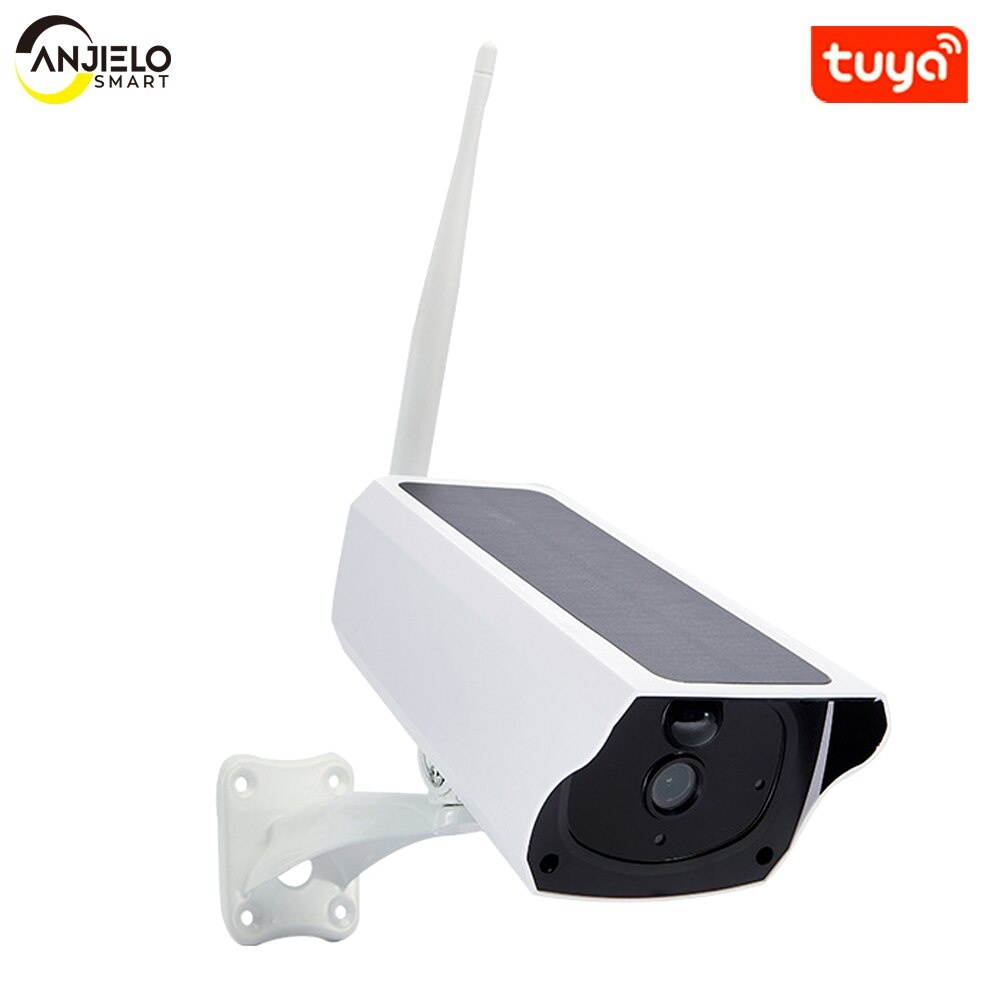 Tuya Wifi Solar Security Camera IP67 Waterproof 18600 mAh Solar Battery Powered 1080P 35fts Night Vision Motion Activated