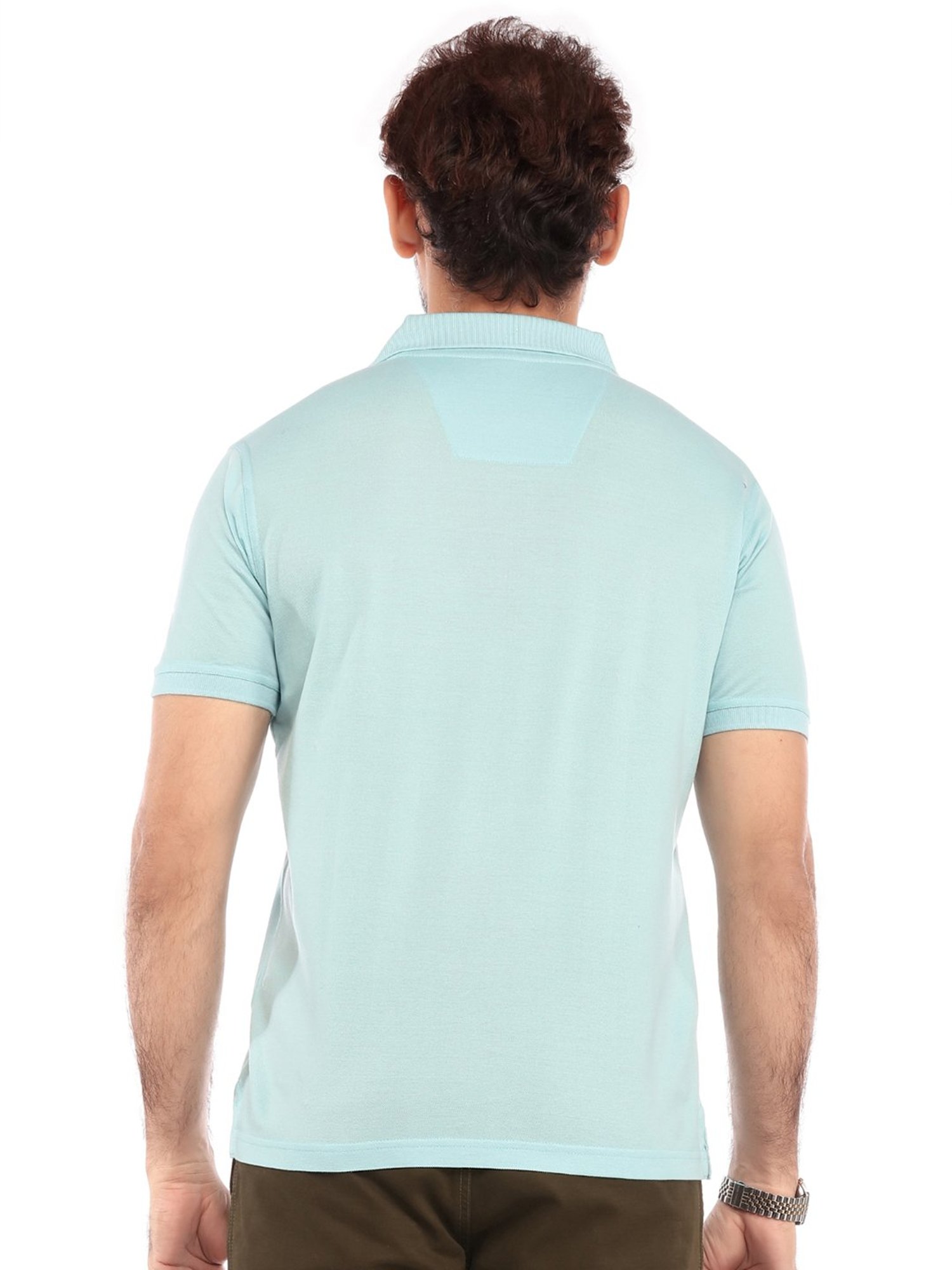 Burnt Umber Aqua Regular Fit Polo T-Shirt