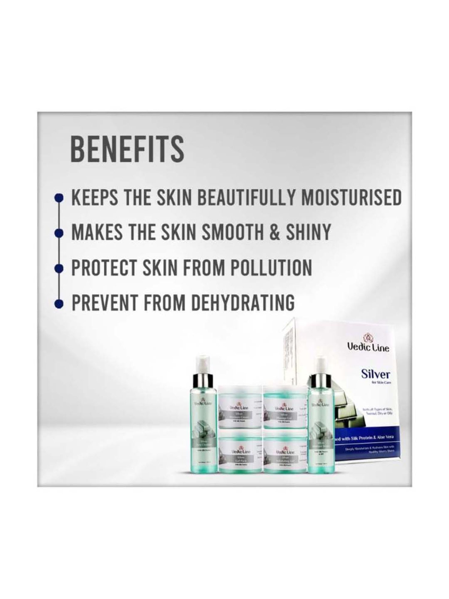 VEDIC LINE Silver For Skin Care Facial kit