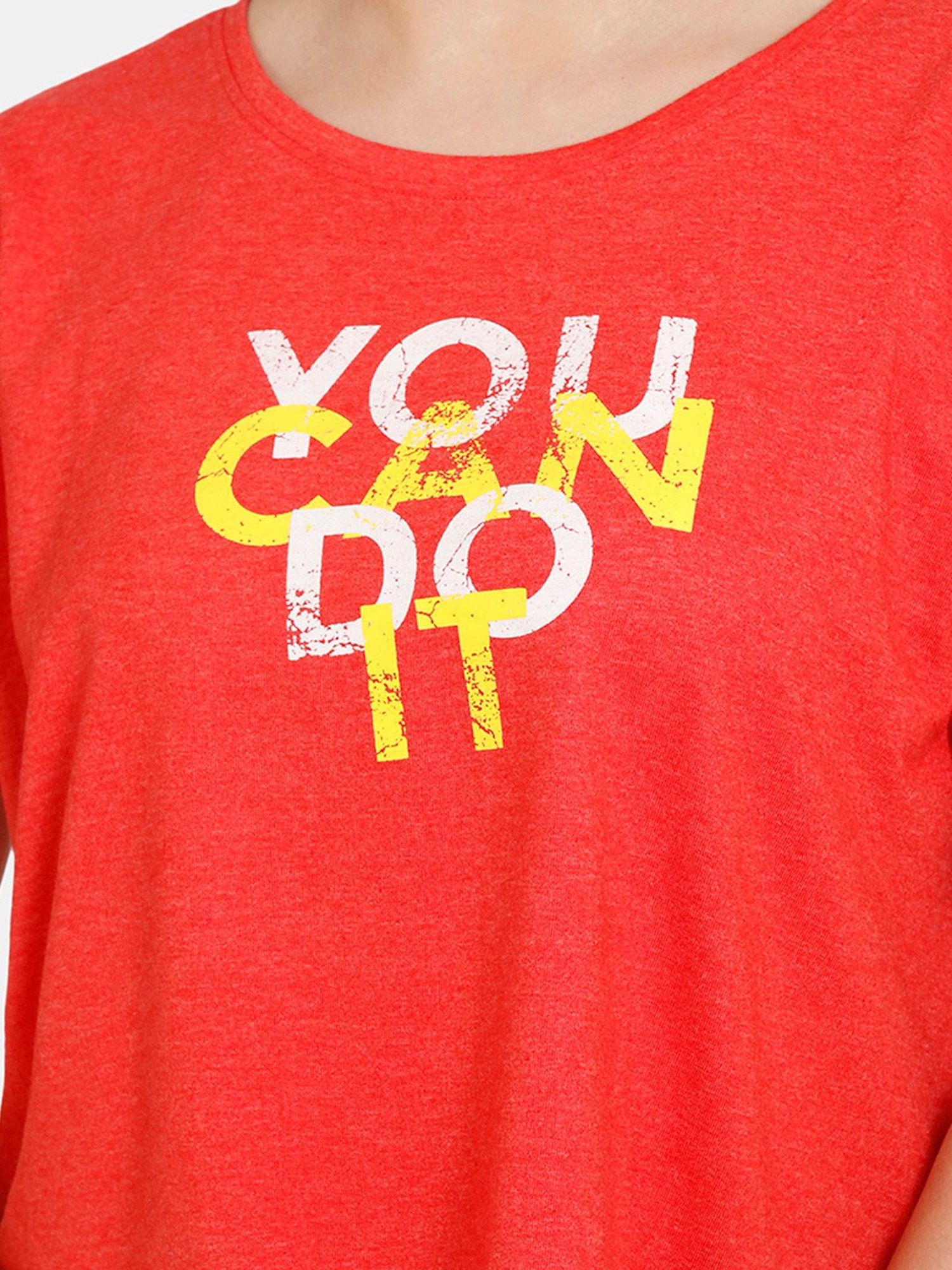 Rosaline by Zivame Red Printed T-Shirt