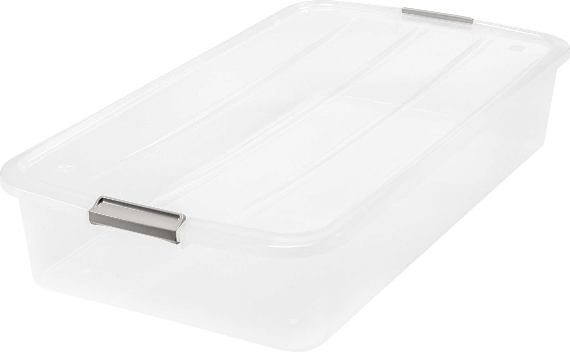 IRIS 50 Quart Underbed Buckle Up Box, Clear