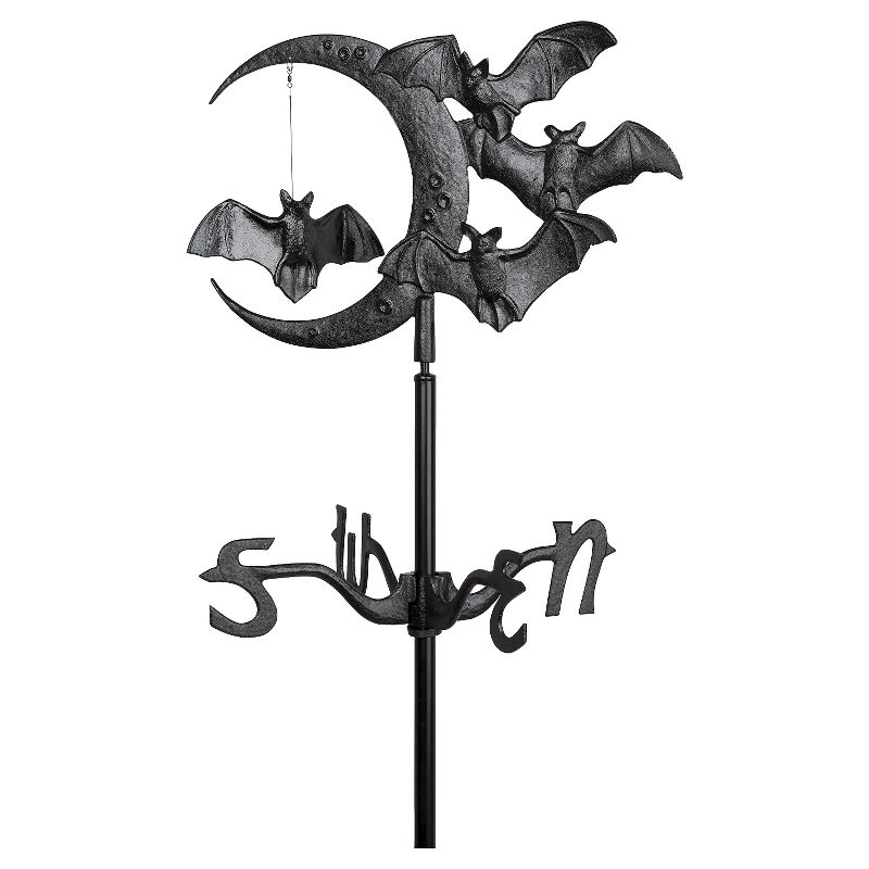 17.5" Halloween Bat Garden Weathervane - Black - Whitehall Products
