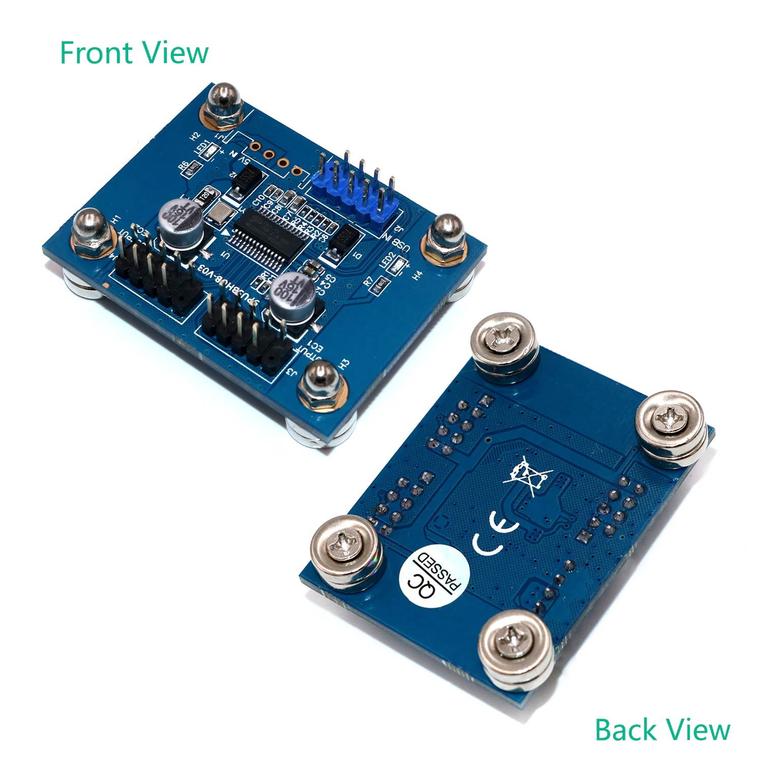 Amify Motherboard USB 2.0 9pin Header 1 to 2 Extension Hub Splitter Adapter Converter MB USB 2.0 Male to 2 Male 30CM/11.81" 9 pin Cable