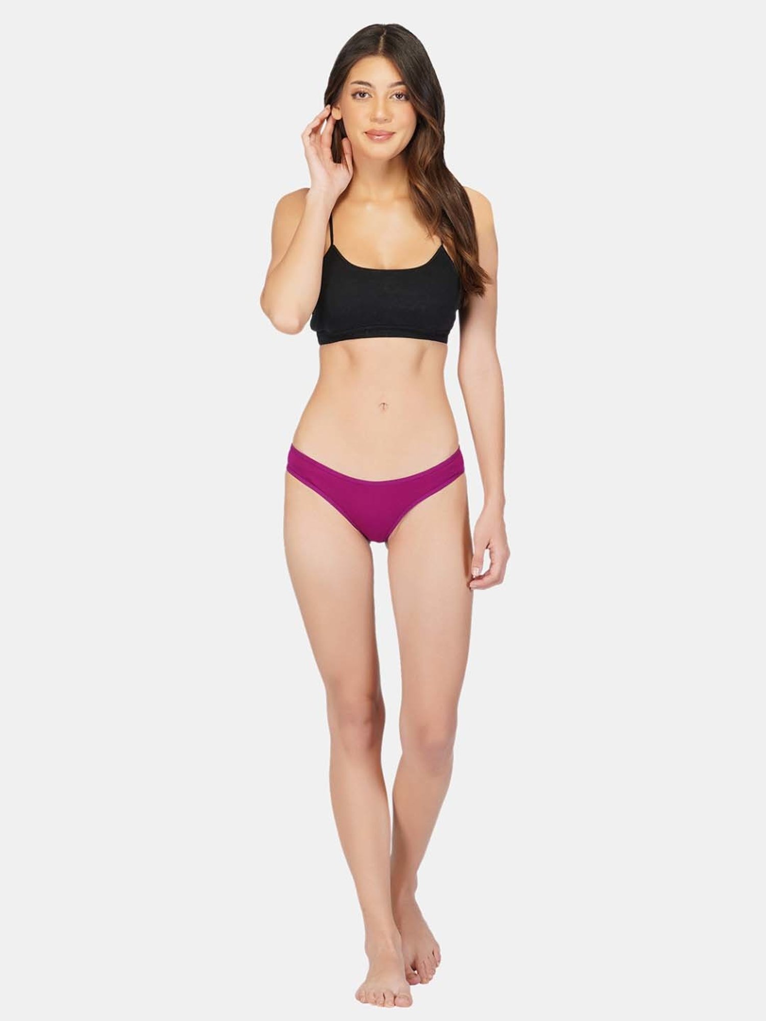 Bleeding Heart Purple Plain Panty