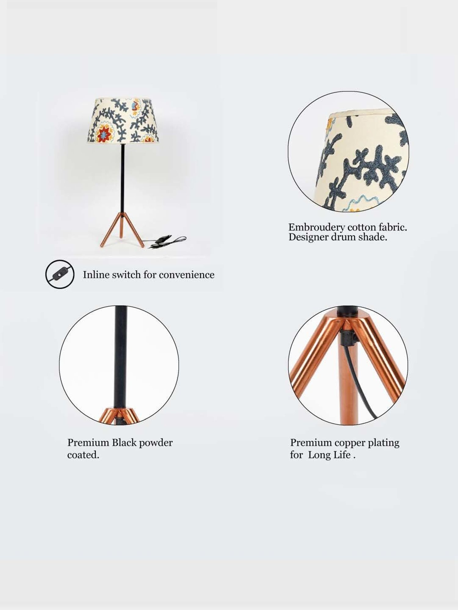 Kapoor E Illuminations Green Study Table Lamp - Set of 1