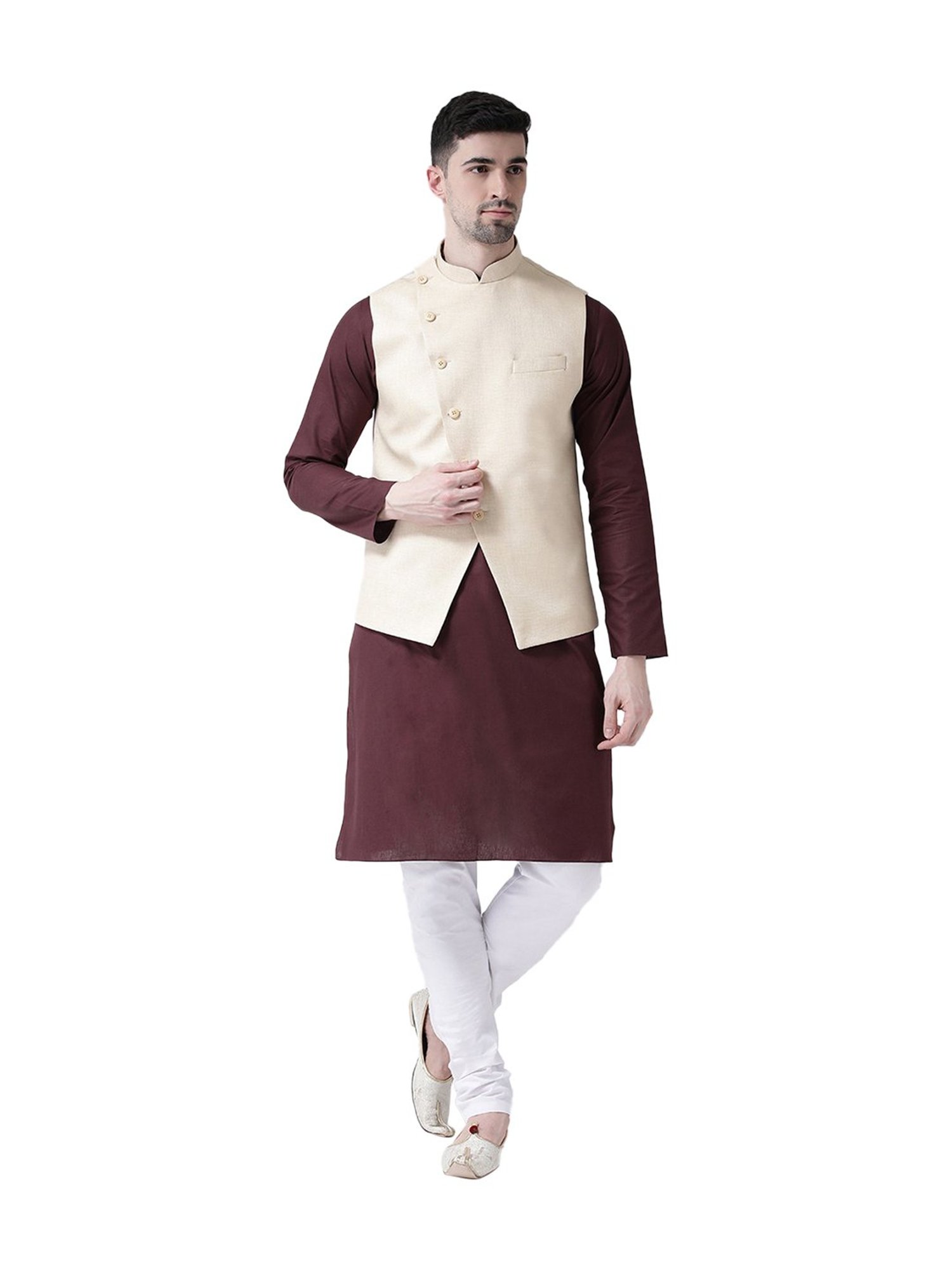 Tabard Brown & Beige Cotton Suit