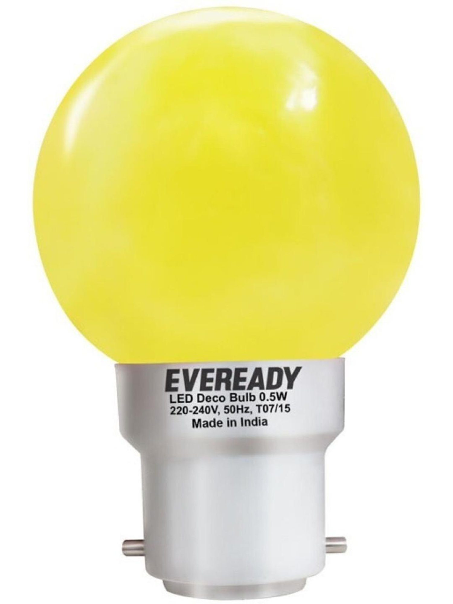 Eveready 0.5 W Standard B22 LED Bulb Pack of 6 (Yellow)