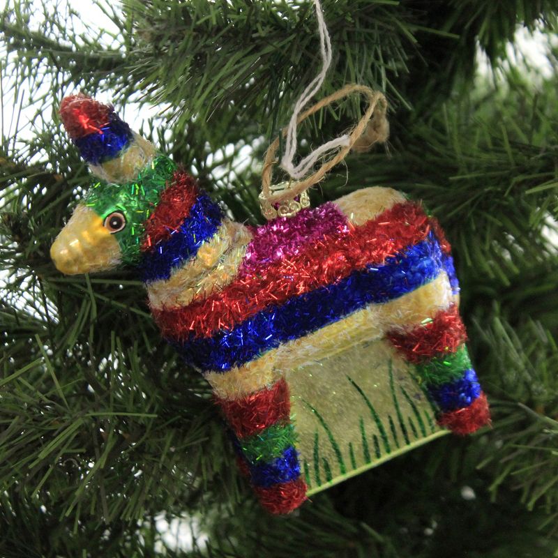 Holiday Ornaments 5.0" Pi~nata Donkey Party Candy  -  Tree Ornaments