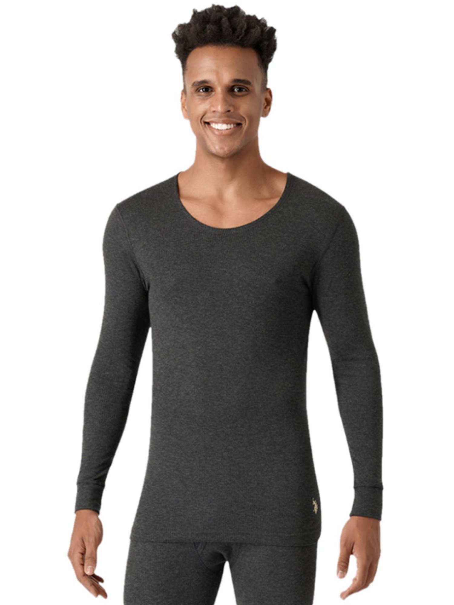 U.S. Polo Assn. Grey Cotton Regular fit Thermal