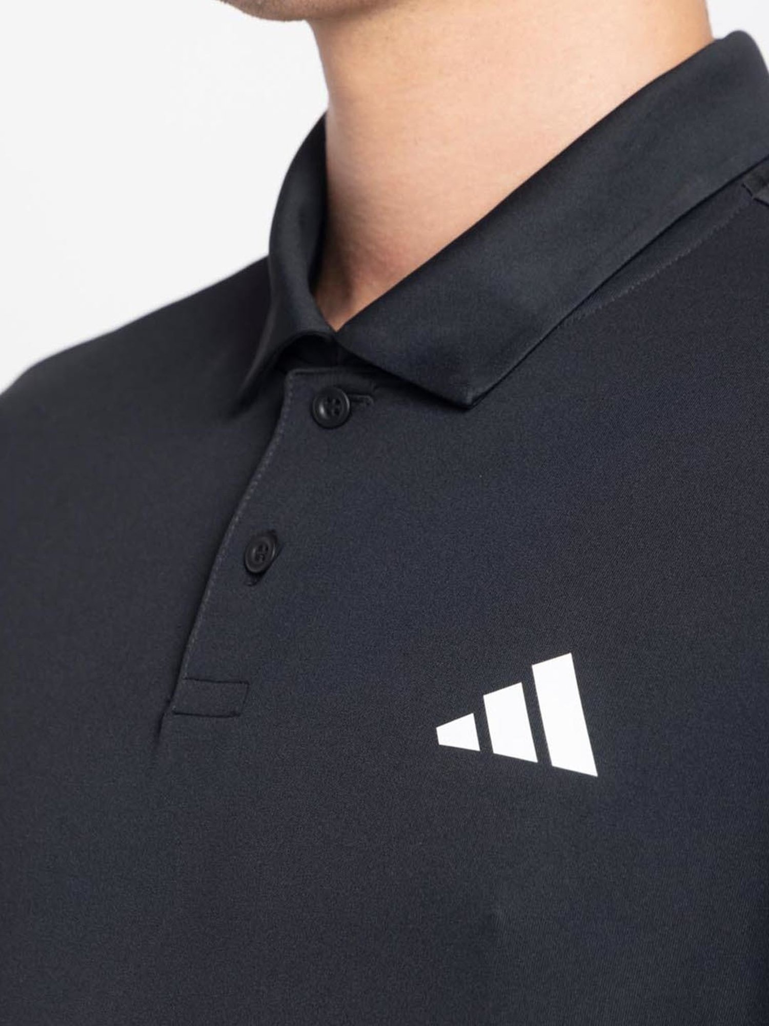 Adidas Black Regular Fit Sports Polo