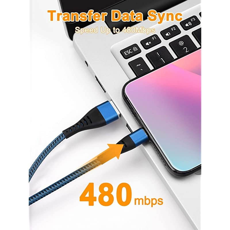 Short iPhone Charger Cable 1ft, CABEPOW 3Pack 1Foot Lightning Cable, Data Sync Fast iPhone Charging Cable Cord for iPhone 11/11 Pro /11 Pro Max/XS/XS Max/XR/X/8/8 Plus/7/7 Plus/6/6 Plus/5/SE-Blue