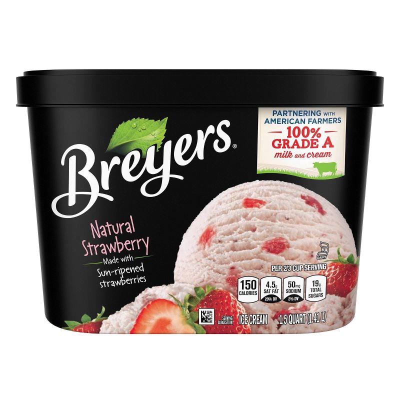 Breyers All Natural Strawberry Ice Cream - 48oz