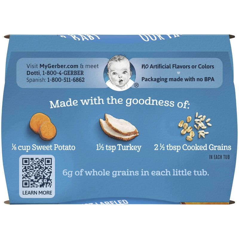 Gerber Sitter 2nd Foods Sweet Potato & Turkey with Whole Grains Baby Meals - 2ct/4oz Each