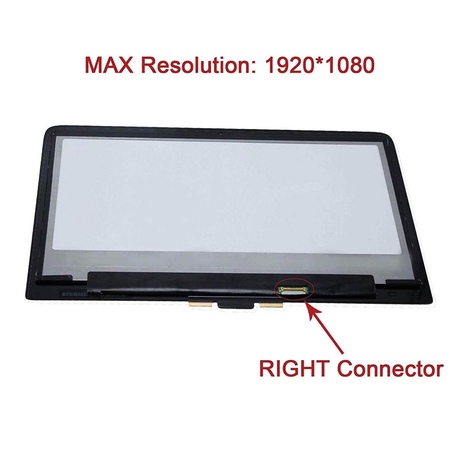 13.3" 1080P FHD Touch Panel LCD Screen Assembly for HP Pavilion 13-S123CL X360 (Only for Resolution 1920x1080 /Right Connector Location)
