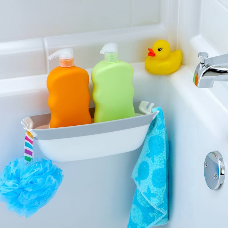 On the Dot Suction Shower Basket Caddy Gray - Slipx Solutions