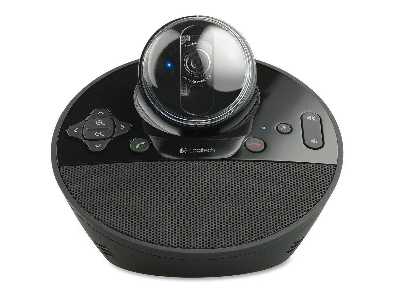 logitech conference cam bcc950 video conference webcam, hd 1080p camera with built-in speakerphone