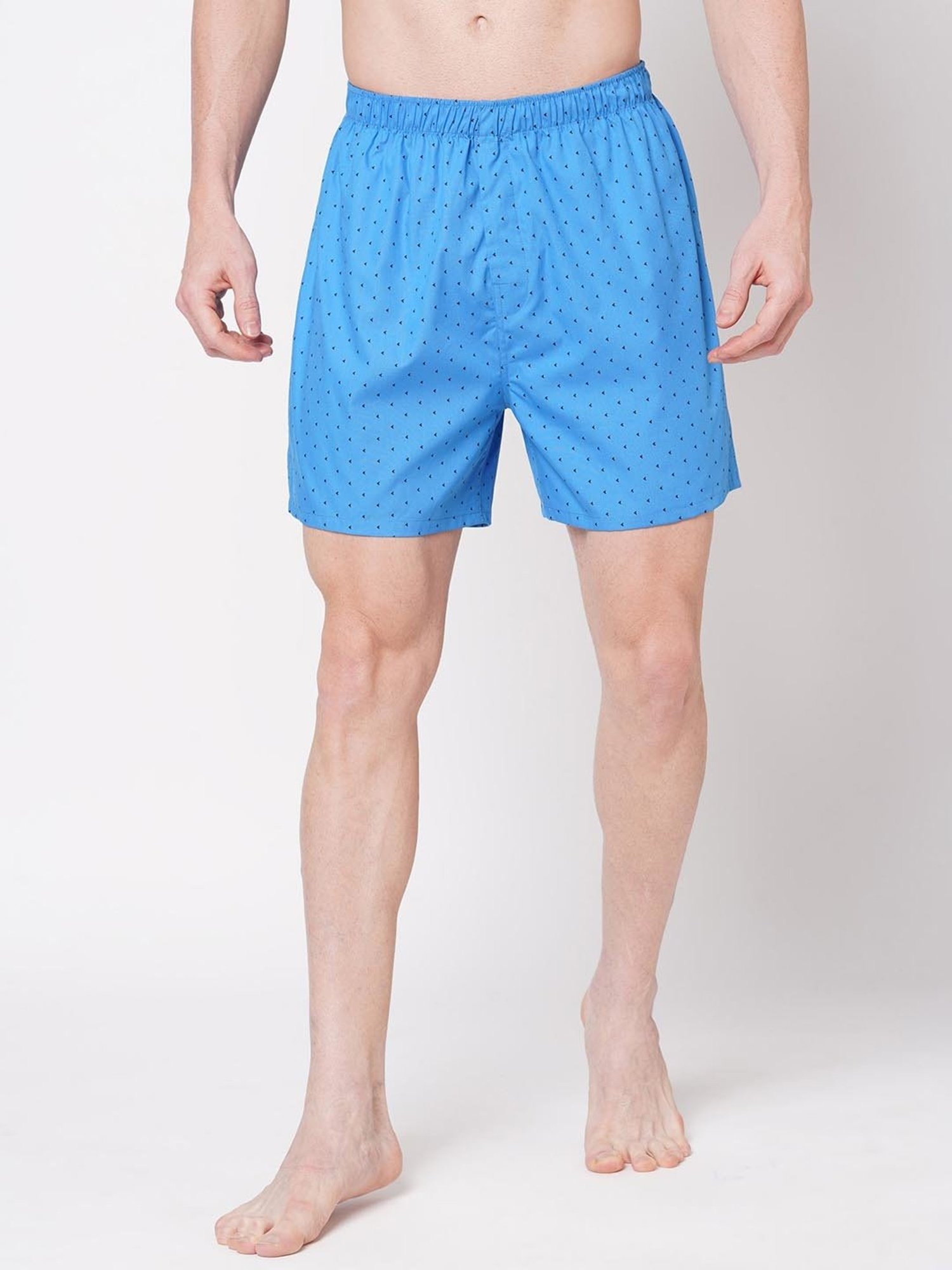 Fitz Blue Printed Cotton Boxers
