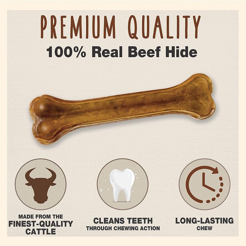 Cadet 6 Inch Pressed Rawhide Bone (10 Pack)