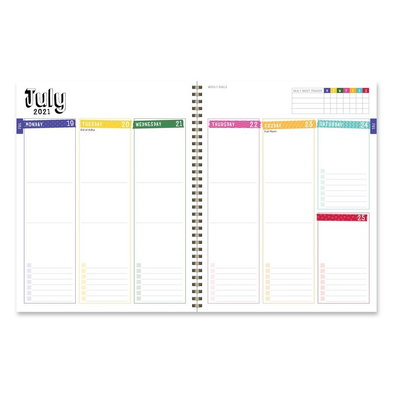 Undated Teacher Planner 8.5" x 11" Large Weekly Lesson Plan Book Botanical Floral - TF Publishing