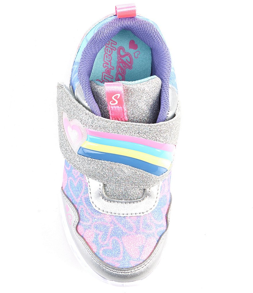 Skechers Girls' Heart Lights Lovie Dovie Glitter Detail Sneakers (Toddler)