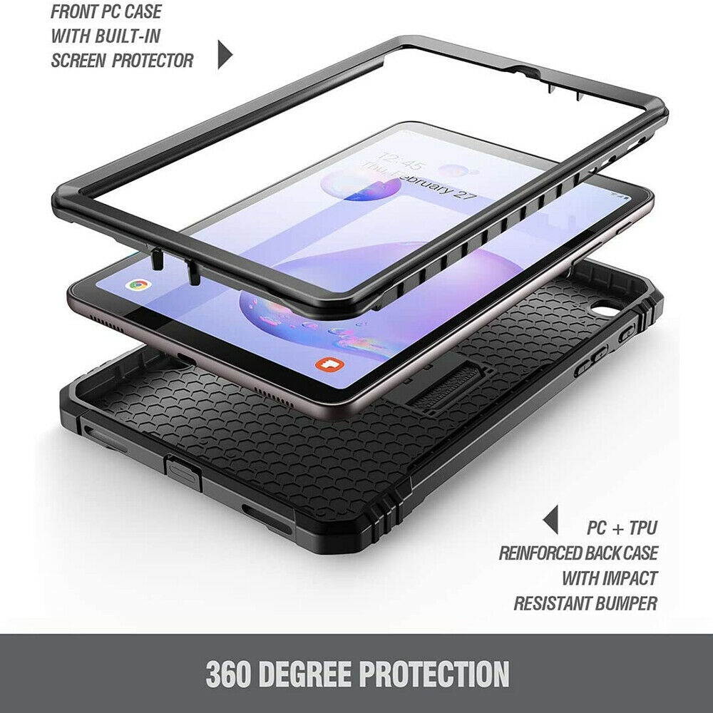 Poetic For Galaxy Tab A 8.4 2020 Tablet Case,Full Coverage Stand Cover Black