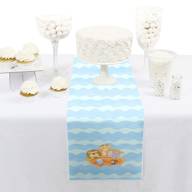Big Dot of Happiness Noah's Ark - Petite Baby Shower Paper Table Runner - 12 x 60 inches