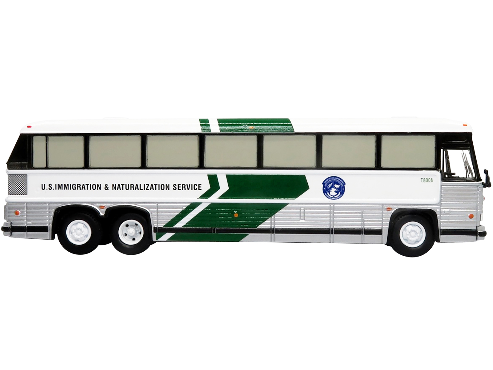 MCI Classic City Bus Plain White "Vintage Bus & Motorcoach Collection" 1/87 Diecast Model by Iconic Replicas