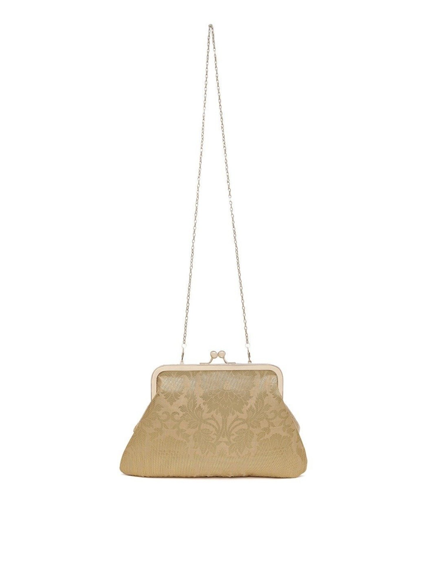 Tarini Nirula Golden Floral Small Clutch