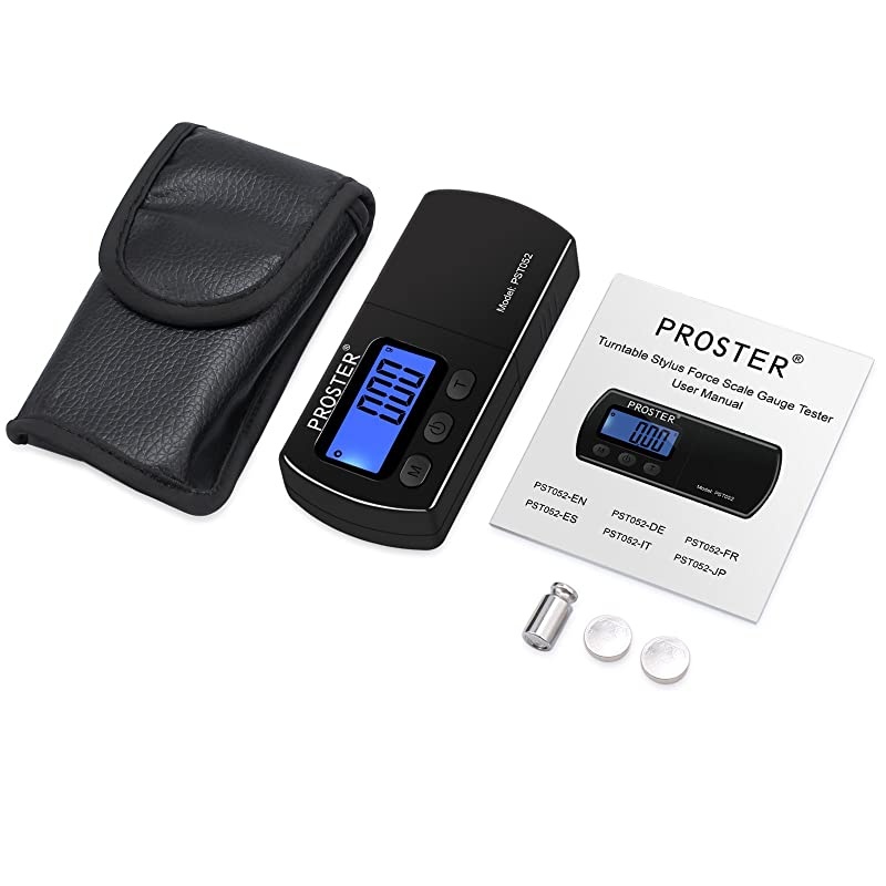 5g/0.01g Turntable Stylus Force Tracking Scale Phono Turntable Cartridge Pressure Gauge Tone Arm Scale Record Stylus Alignment with LCD Backlight for Tonearm Phono Cartridge