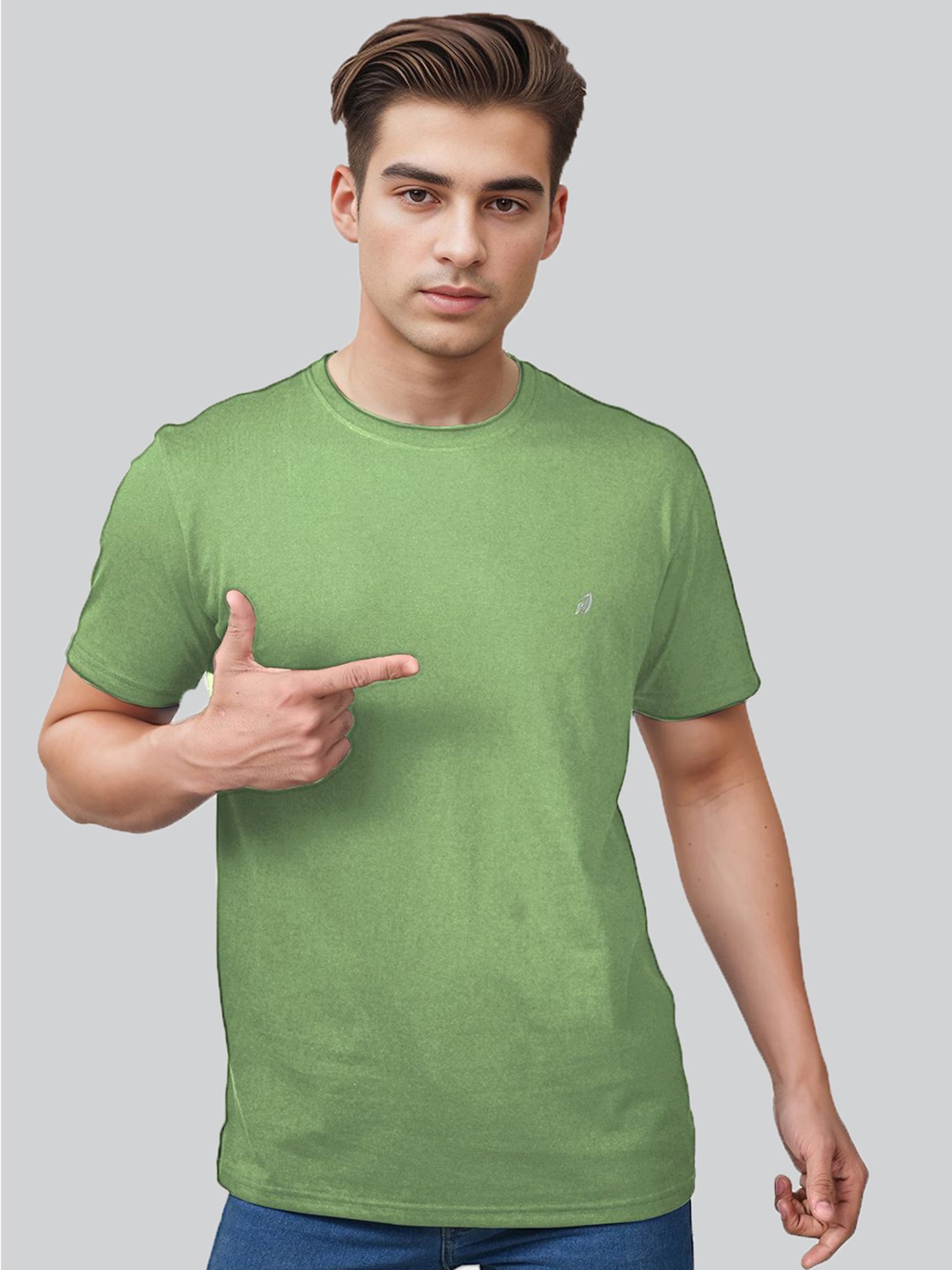 Lux Nitro Black & Green Regular Fit T-Shirt