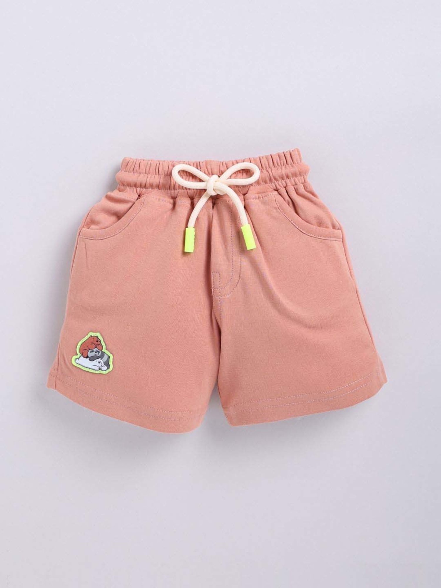UNO KIDS Boys Peach Cotton Printed Top & Short sets