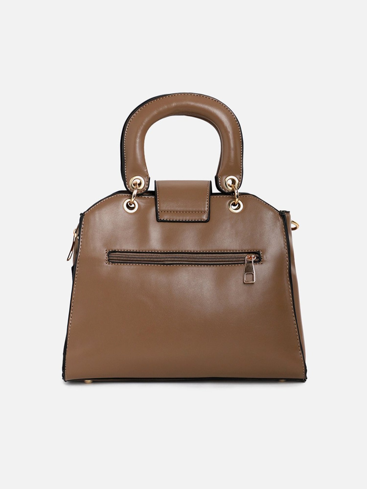 HauteSauce Brown Medium Handheld Handbag