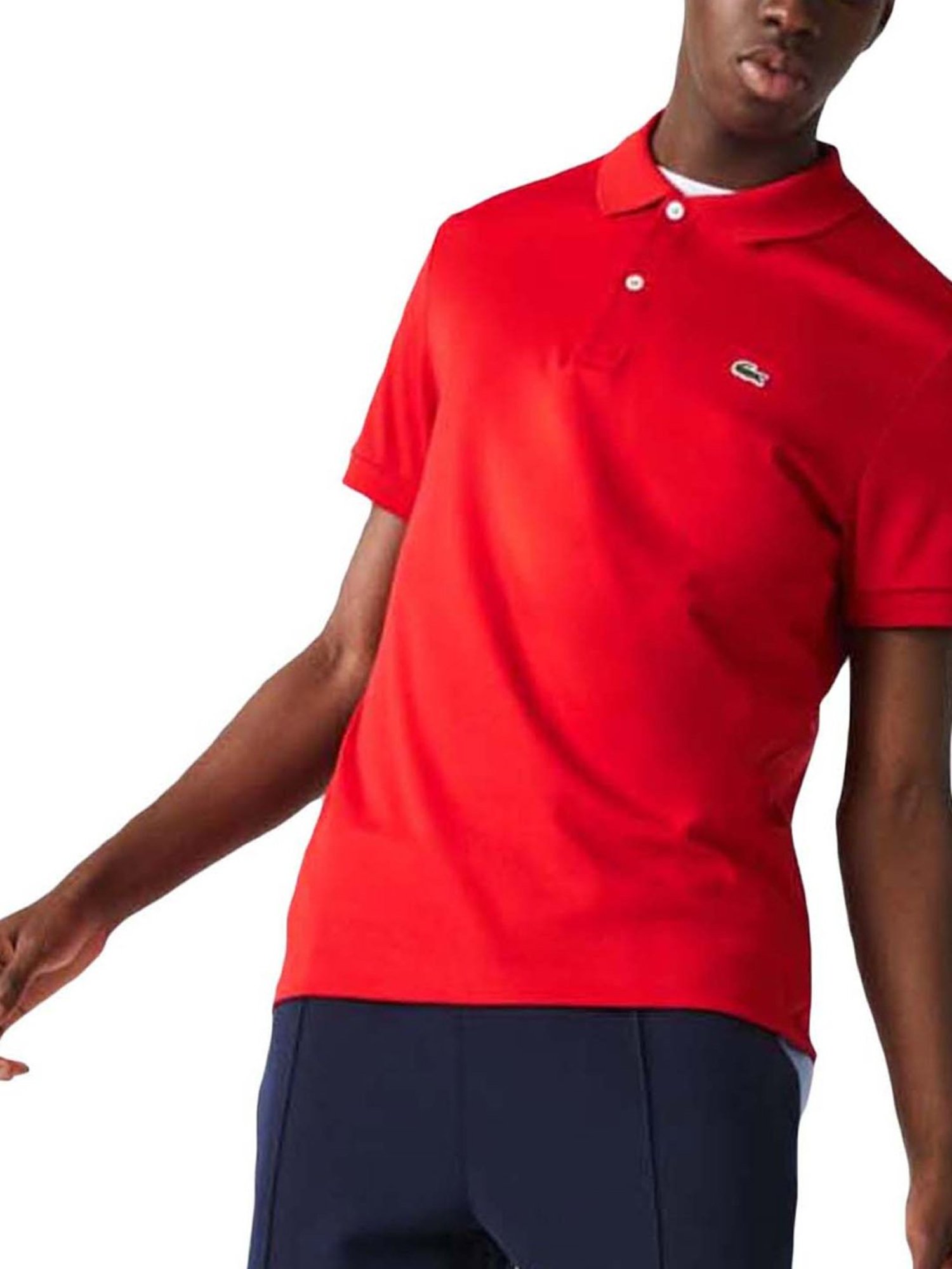 Lacoste Red Cotton Regular Fit Polo T-Shirts