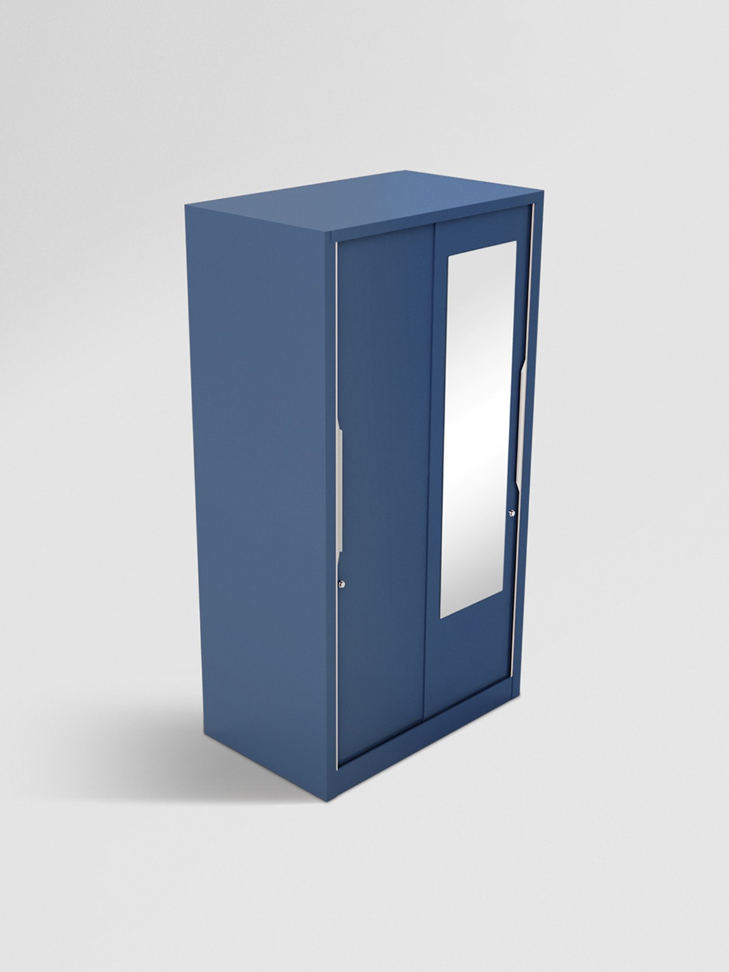 Godrej Interio Slide N Store Pro 2-Door Steel Wardrobe, Phiroja Blue (1-Year Warranty, 1 Drawer)